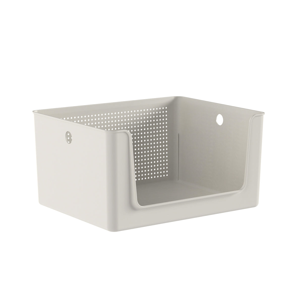 Canasto Organizador Con Apertura Frontal 16 Litros Flow Beige