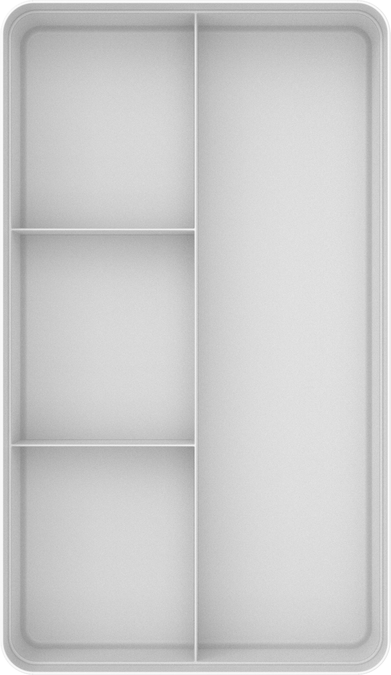 Organizador De Cajón Logic 4 Secciones Blanco