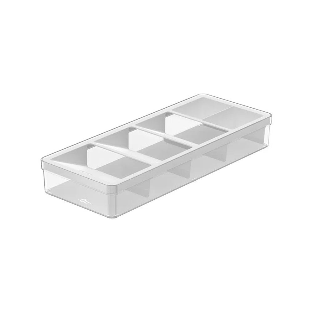 Organizador De Cubiertos Clear Blanco