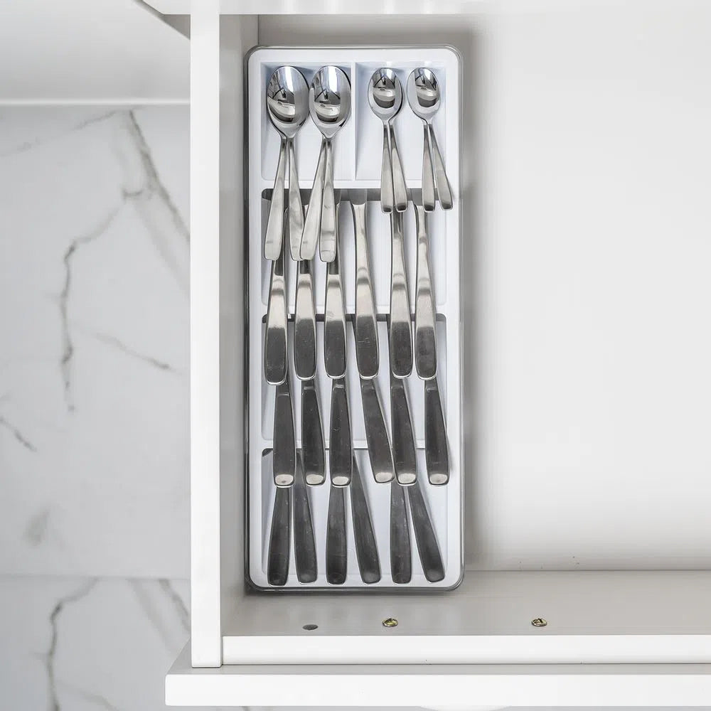 Organizador De Cubiertos Clear Blanco