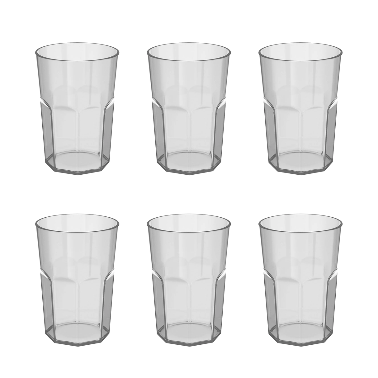 Pack 6 Vasos 400 ML transparentes