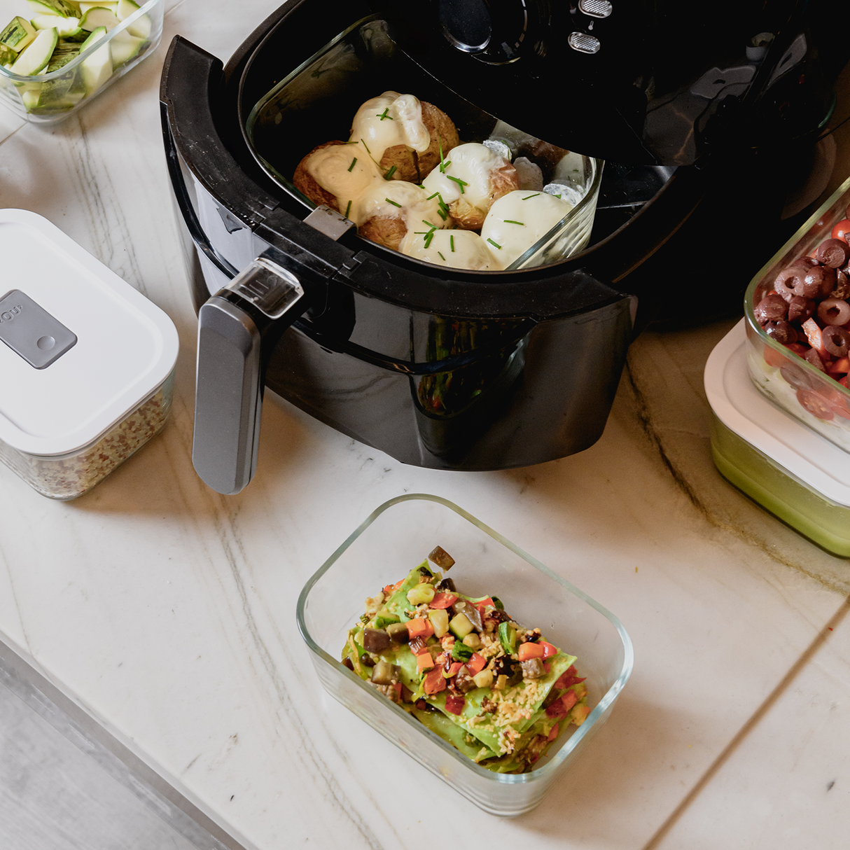 Pack 4 Contenedores de Vidrio Herméticos