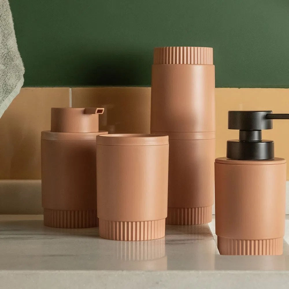 Porta Algodón/Cepillo Dorica Naranja