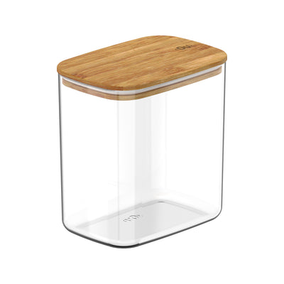 Contenedor Hermético Rectangular Bambú Keep 1,5 lt Transparente Ou