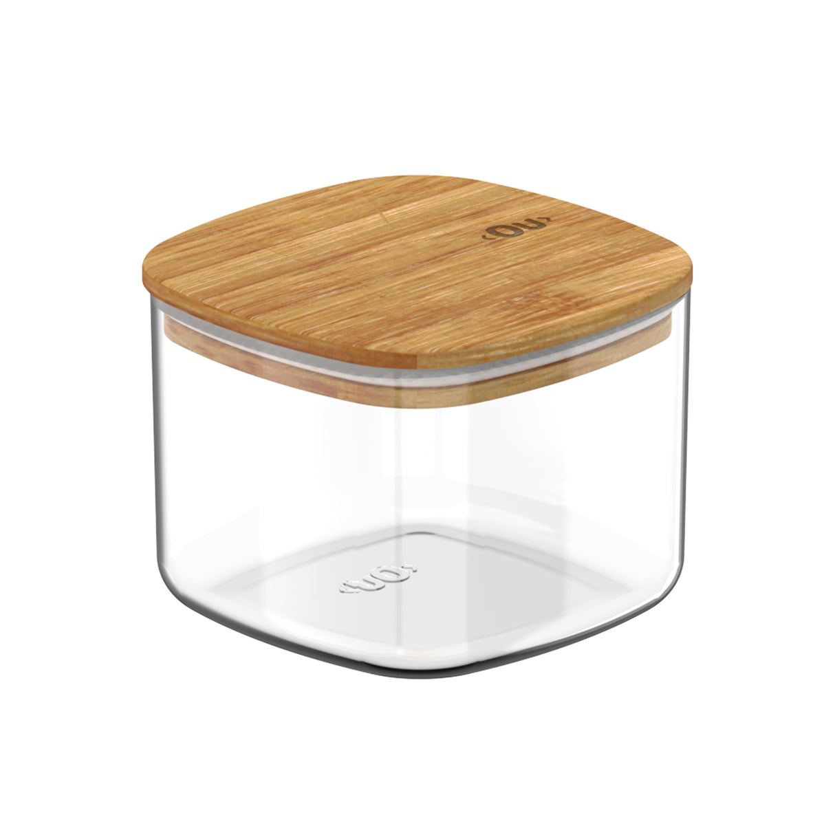 Contenedor Hermético con Tapa Bambú Keep 0,45 lt Transparente Ou