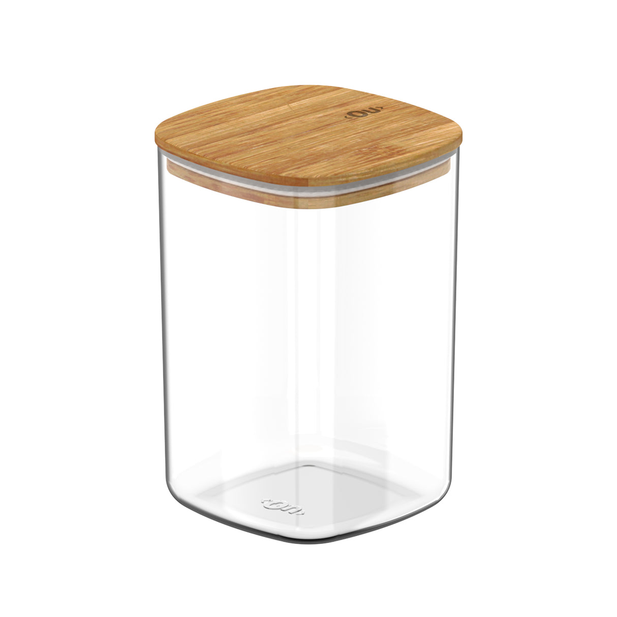 Contenedor Hermético con Tapa Bambú Keep 1 lt Transparente Ou