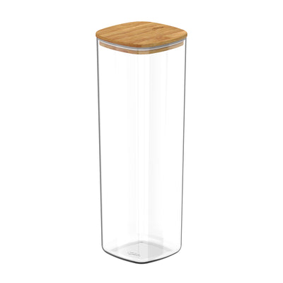Contenedor Hermético con Tapa Bambú Keep 2 lt Transparente Ou