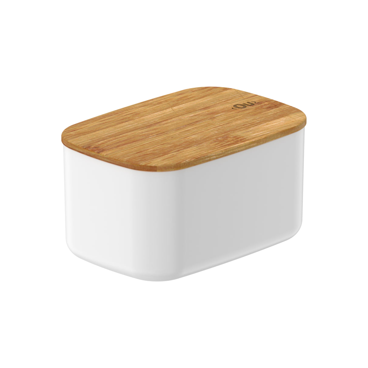 Contenedor Hermético Rectangular con Tapa de Bambú Keep 0,65 lt Blanco Ou