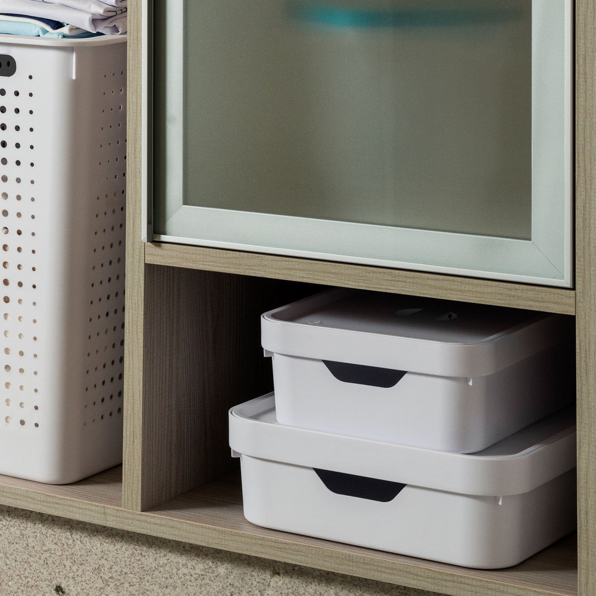 Caja Cube M Con Tapa Blanco