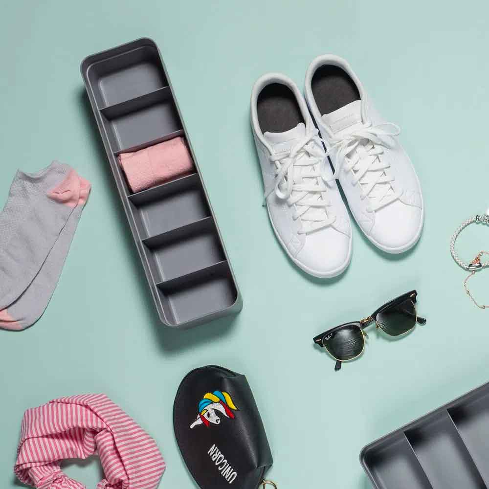 Organizador De Cajón Closet Logic Pequeño Gris