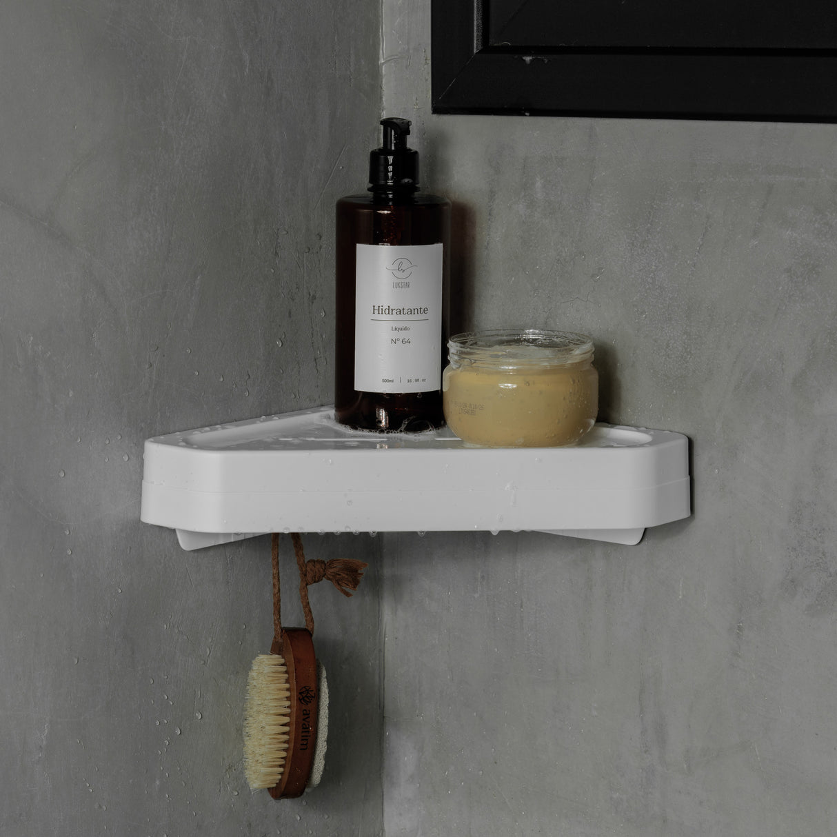 ESTANTE ESQUINERO BAÑO ELEVE BLANCO