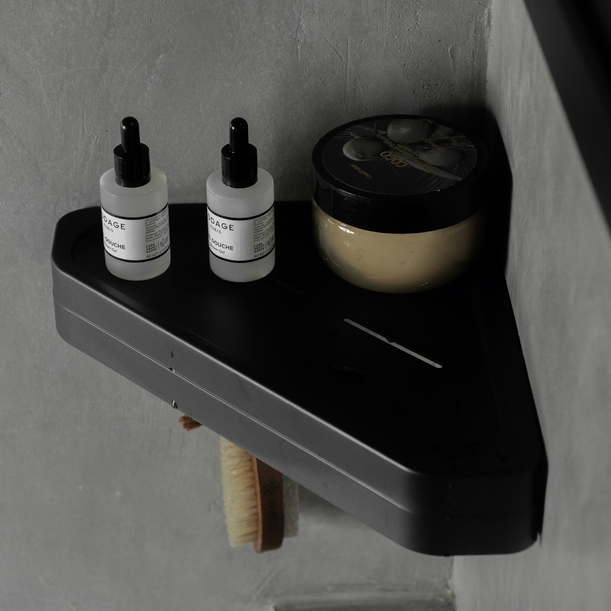 ESTANTE ESQUINERO BAÑO ELEVE NEGRO