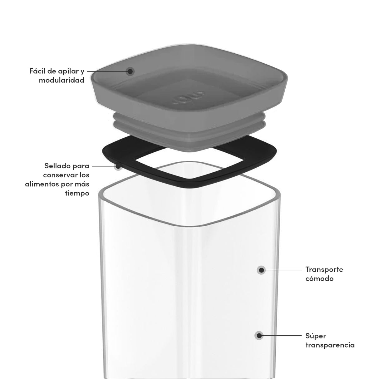 Especiero Block 0.340 L Gris