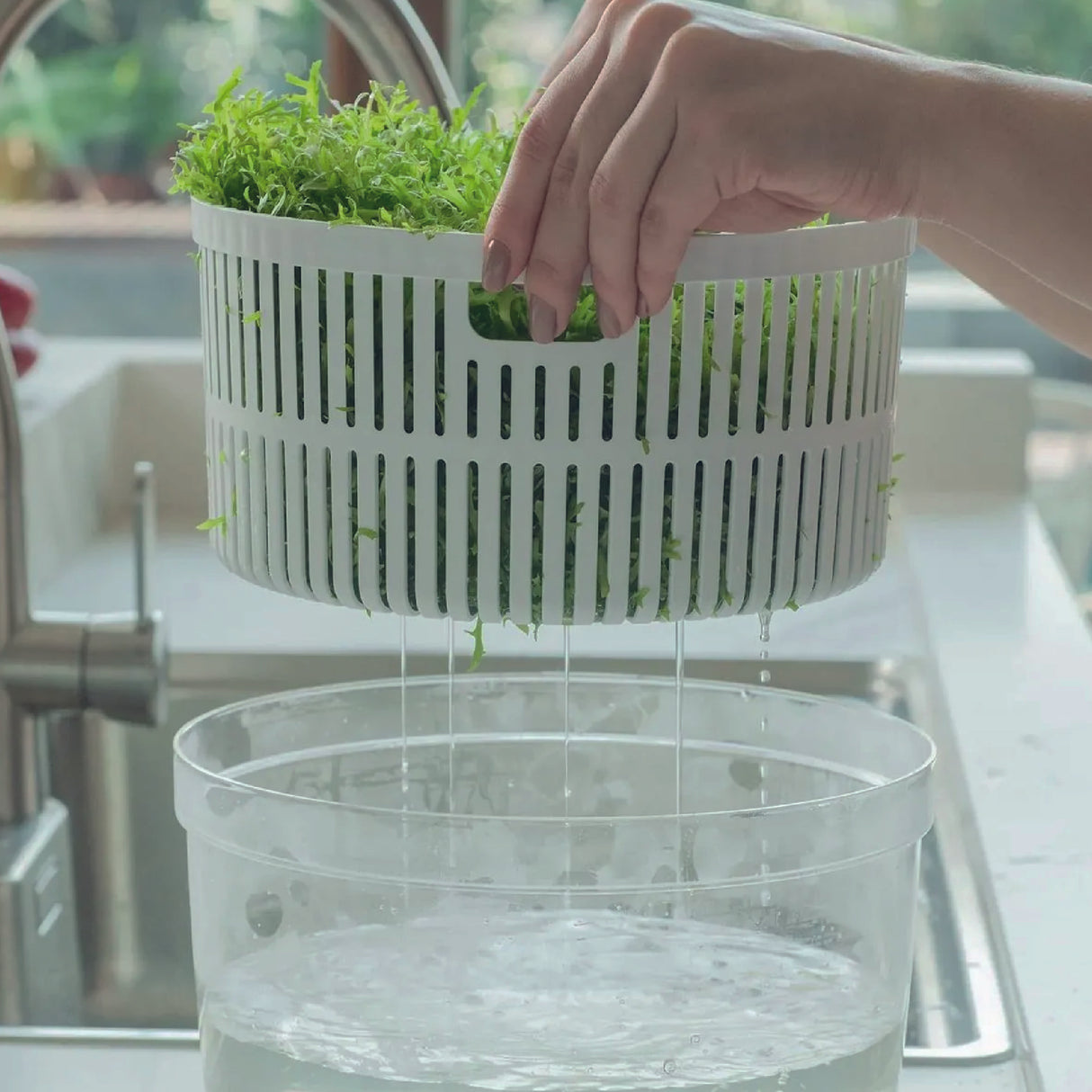 Kit Centrífuga y Organizador de Verduras 5.5L Clear Fresh