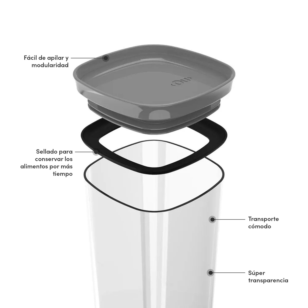 Contenedor Block Gris 1,5 Lt