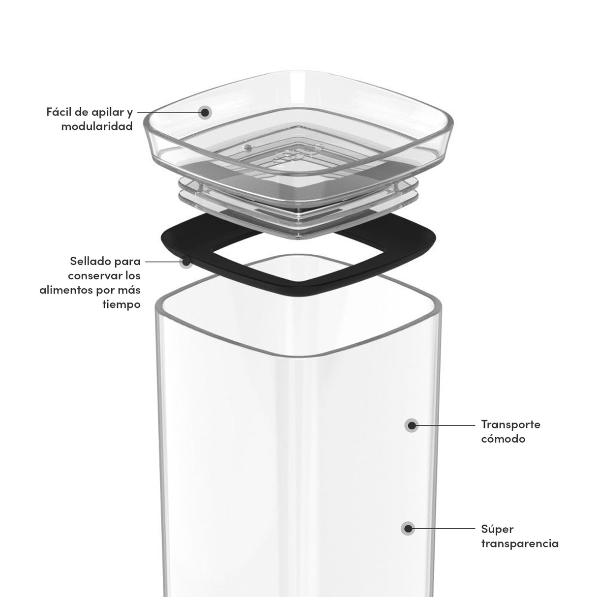 Especiero Block 0.340 L Transparente