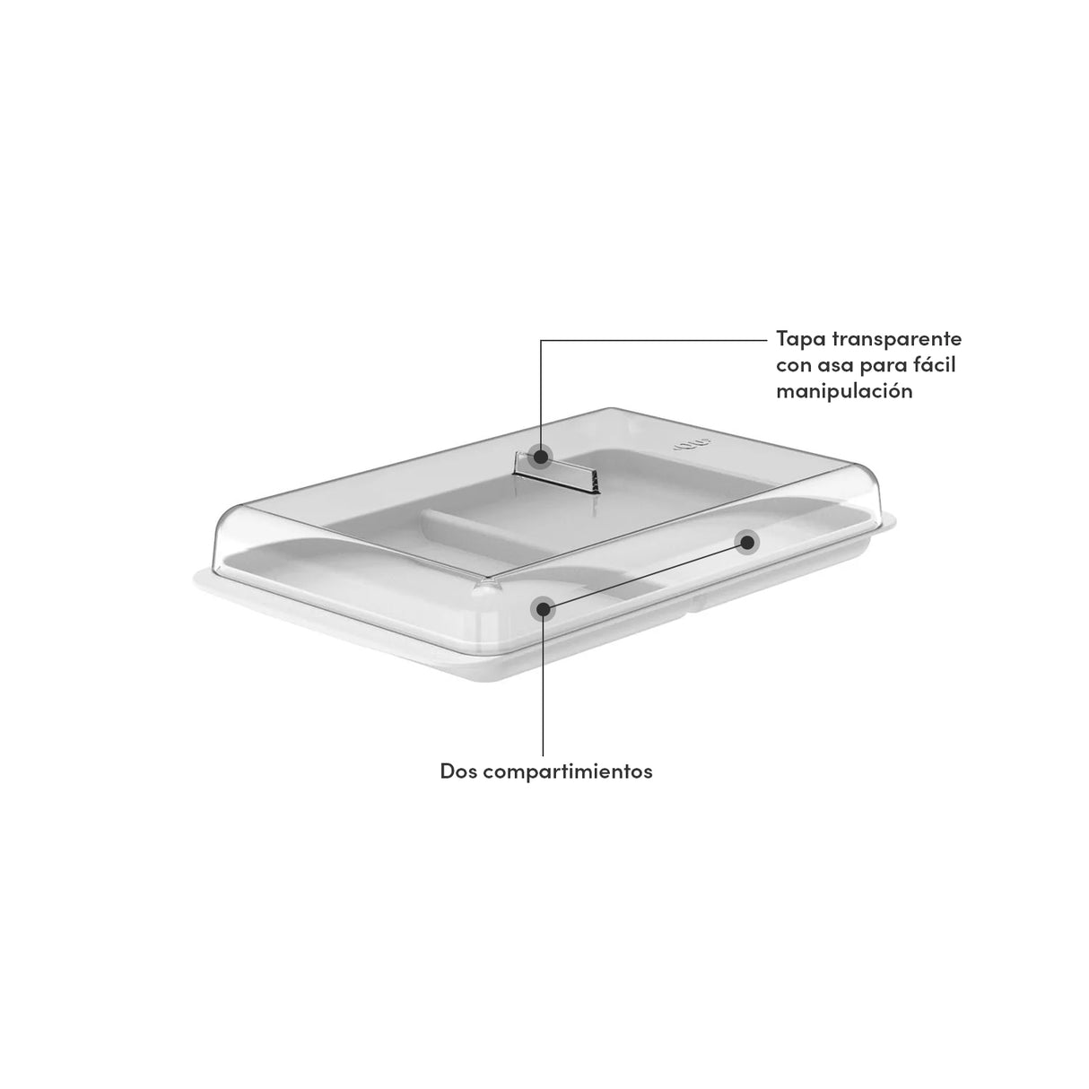 Contenedor Jamón/Queso Doble Break Blanco