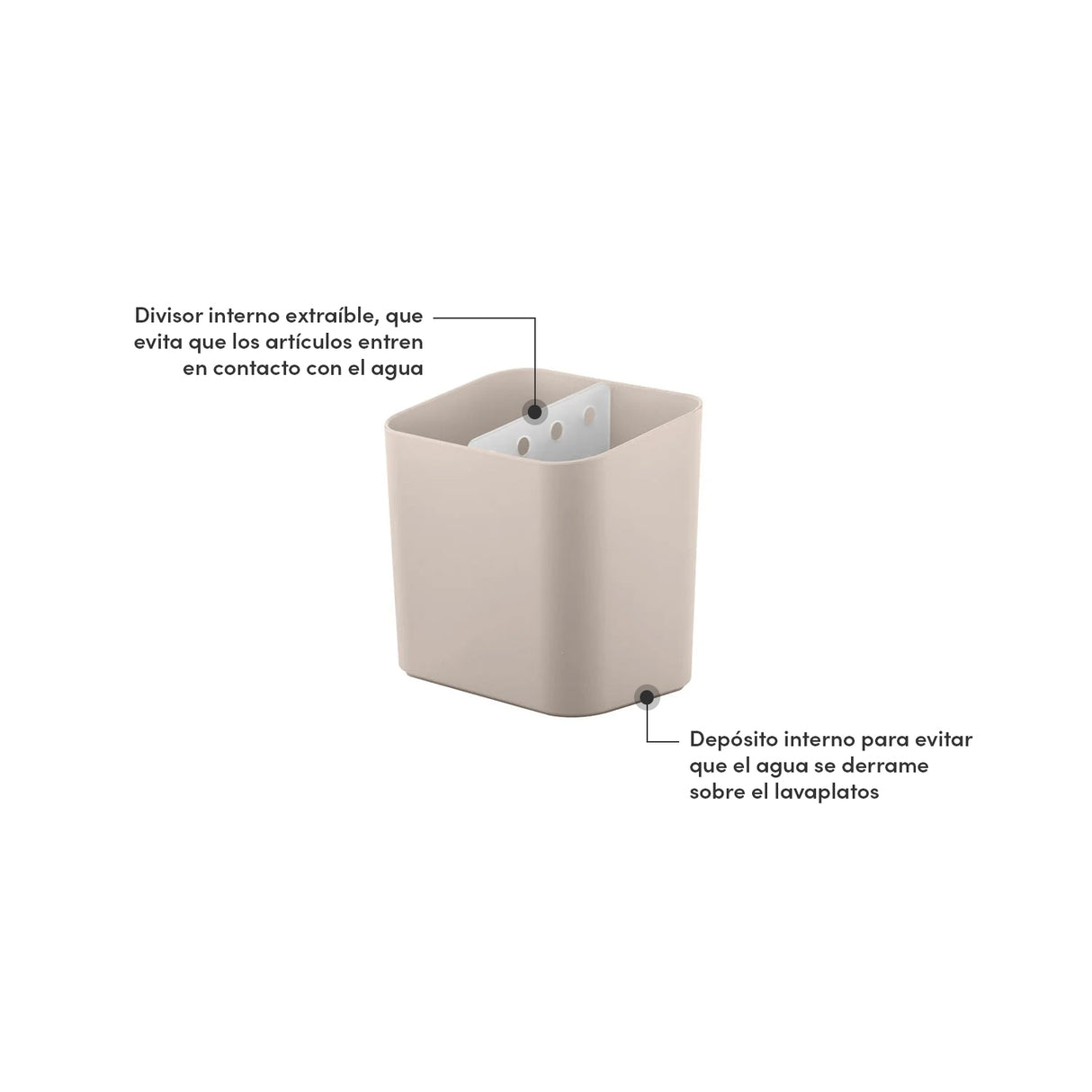 Escurridor de Cubiertos Beige
