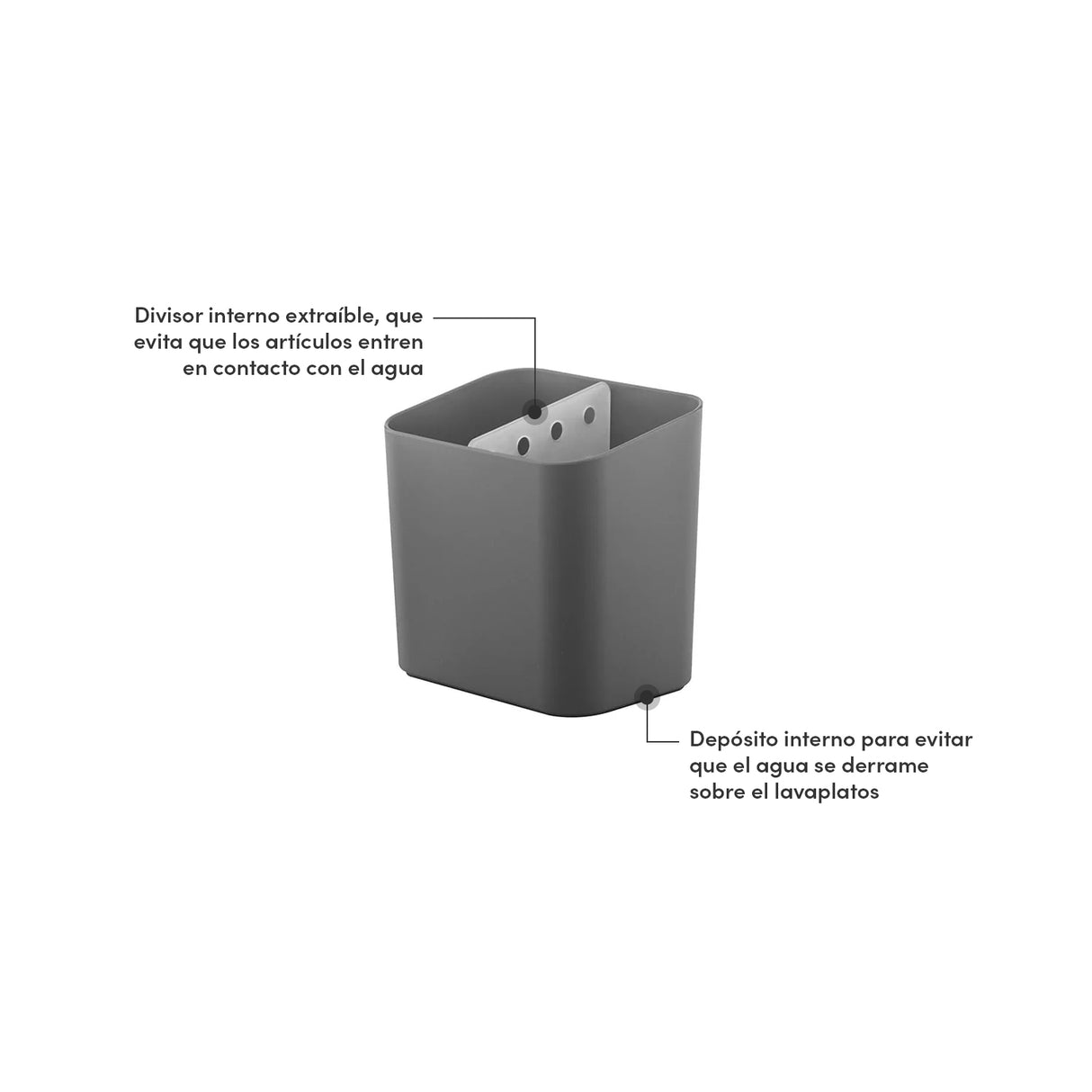 Escurridor de Cubiertos Gris