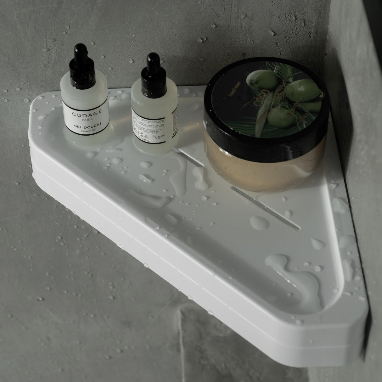 ESTANTE ESQUINERO BAÑO ELEVE BLANCO