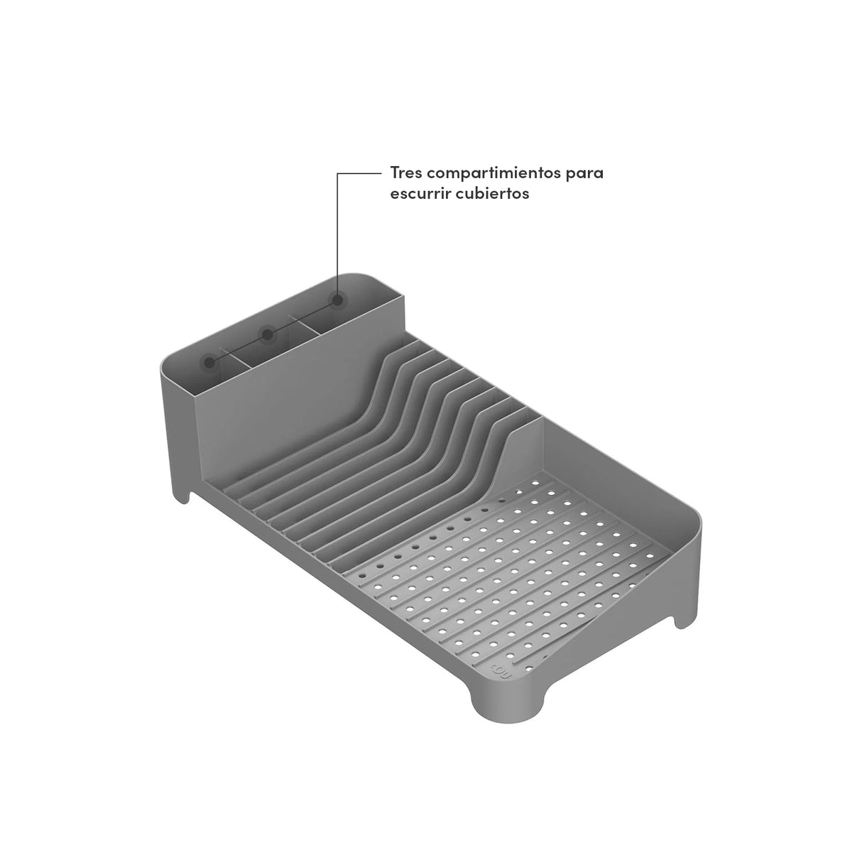 Seca Platos Trium Compacto Gris