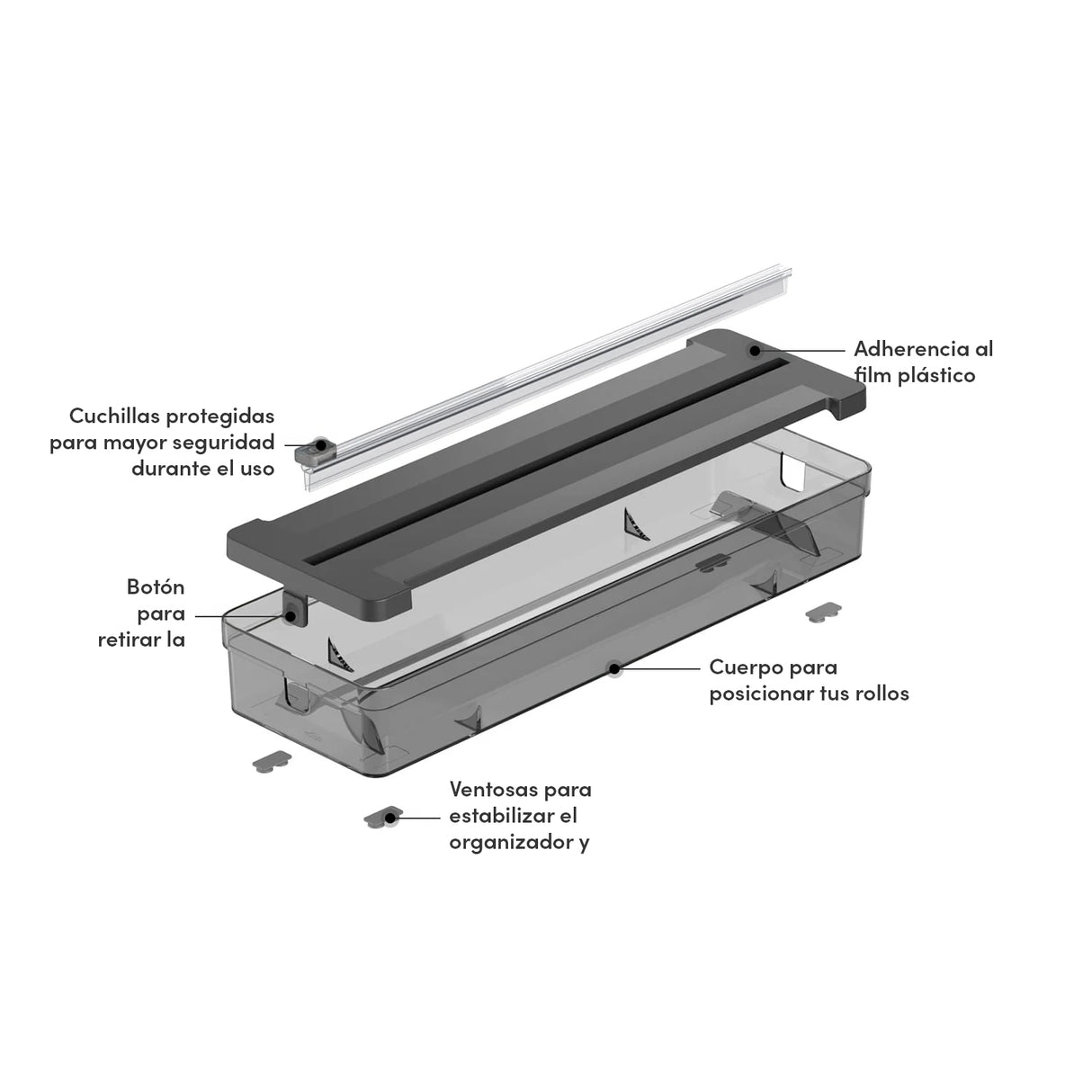 Dispensador Papel Alusa y Film Negro