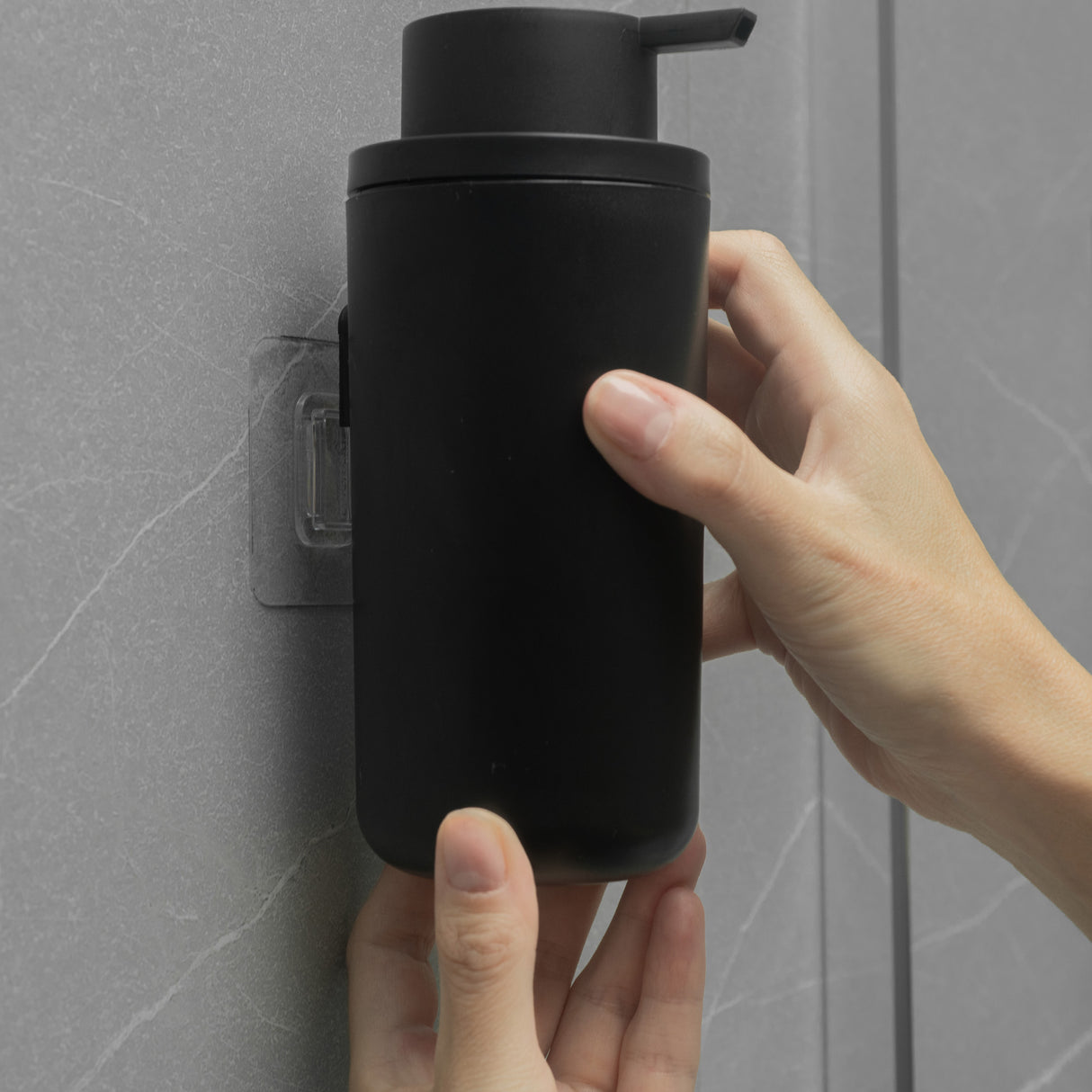 JABONERA DE PARED  ELEVE 500 ML NEGRO