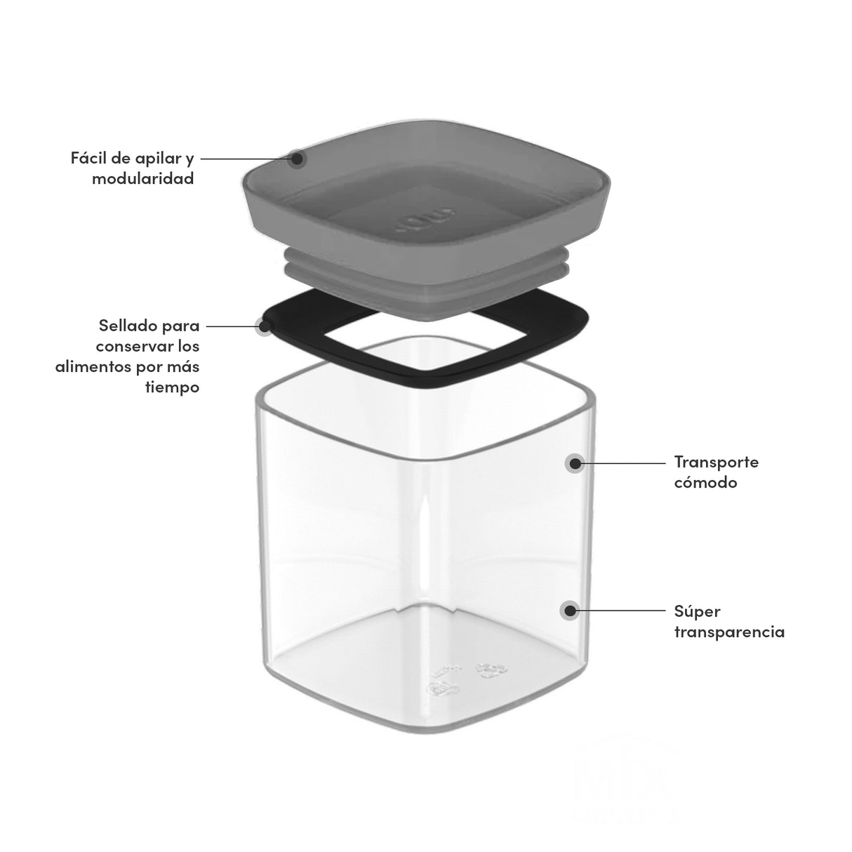 Especiero Block 0.150 L Gris