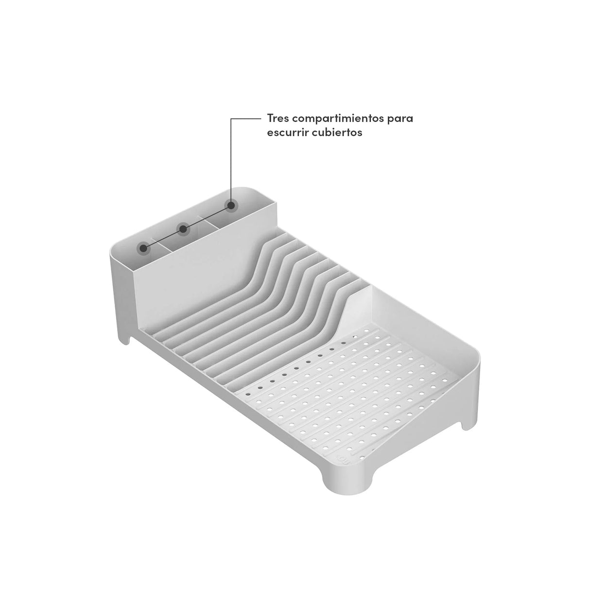 Escurre Platos Trium Compacto Blanco