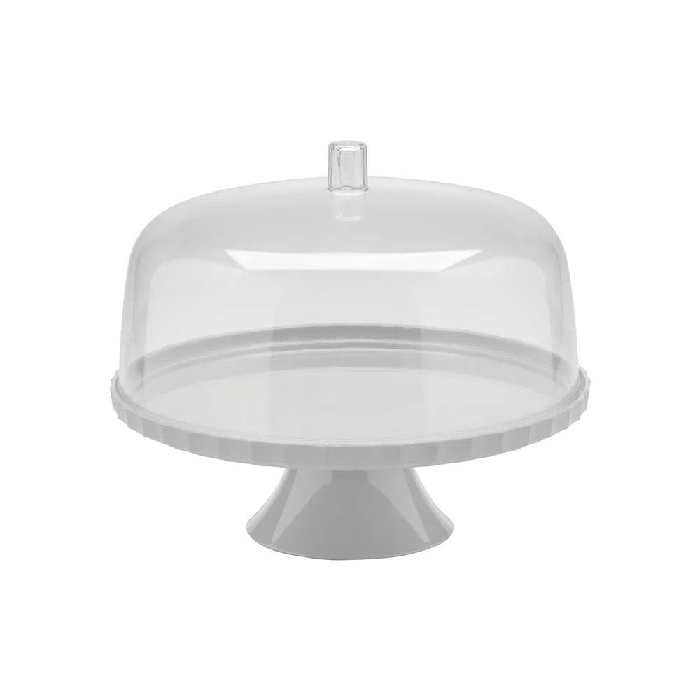 Porta torta con pedestal Blanco 30 cm