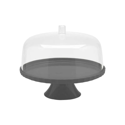 Porta torta con pedestal Gris 30 cm