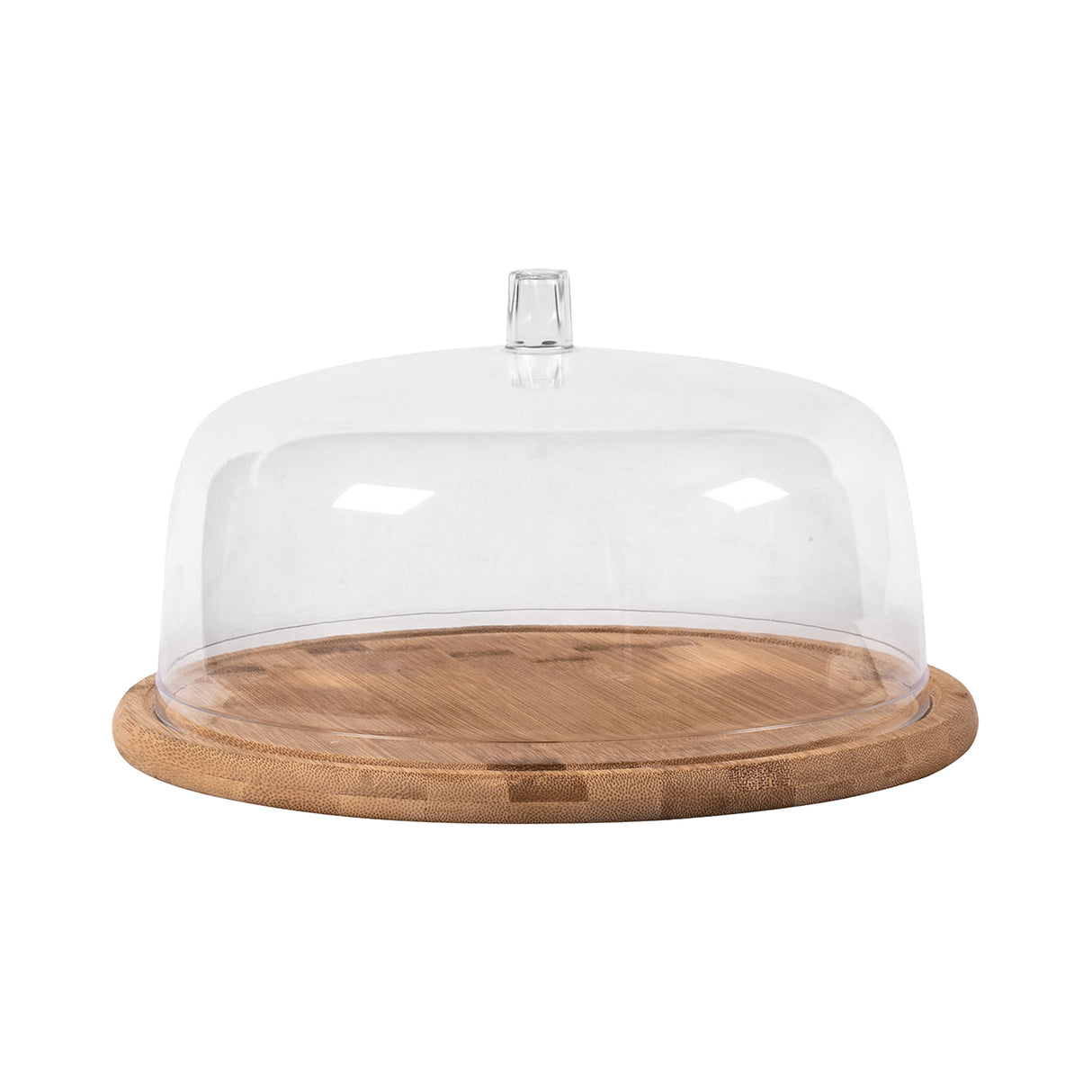 Porta Torta 27,5 cm Con Tapa Bambú Ou