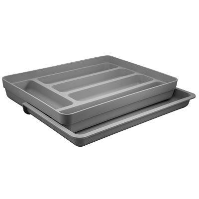 Organizador Cubiertos Extensibles Logic Gris