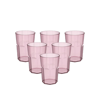 Pack 6 Vasos 400 Ml Rosados