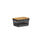 Cesta Grid Con Tapa De Bambú 2.5 L Negro