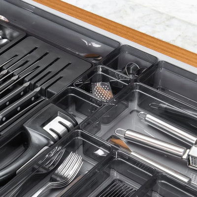 Organizador De Cajón Clear 7,5 x 7,5 x 5,6 Gris