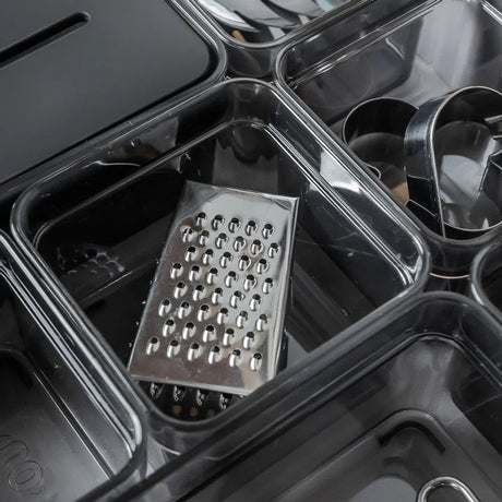 Organizador De Cajón Clear 7,5 x 7,5 x 5,6 Gris