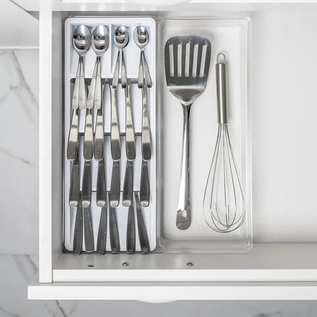 Organizador de Utensilios y Cubiertos Clear Blanco