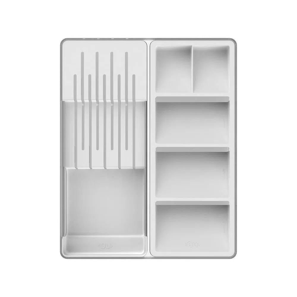 Organizador De Cuchillo y Cubiertos Clear Blanco