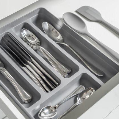 Organizador De Cubiertos Logic Gris