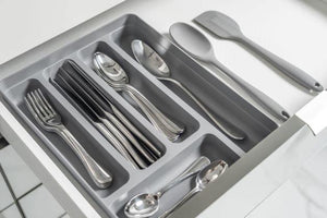 Organizador De Cubiertos Logic Gris