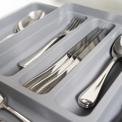 Organizador Cubiertos Extensibles Logic Gris