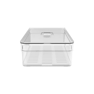 Organizador de Refrigerador Clear Fresh Con Tapa 30 x 15 x 7 cm