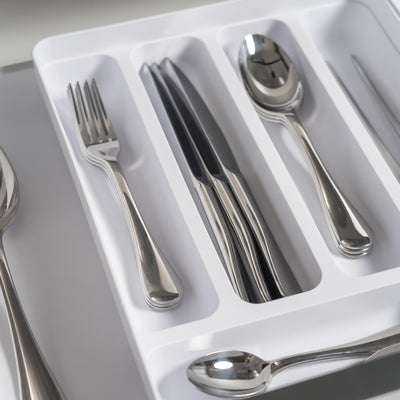 Organizador Cubiertos Extensibles Logic Blanco