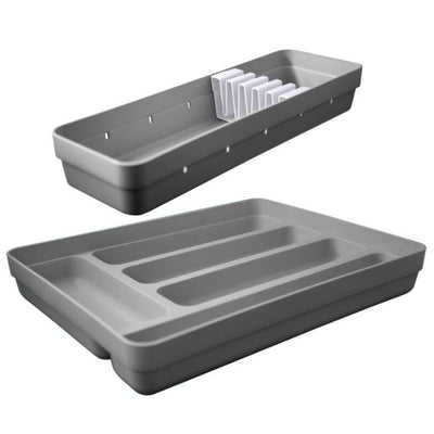 Conjunto Organizador Cubiertos Gris