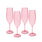 Pack 4 Copas Champagne Rosadas 280 Ml