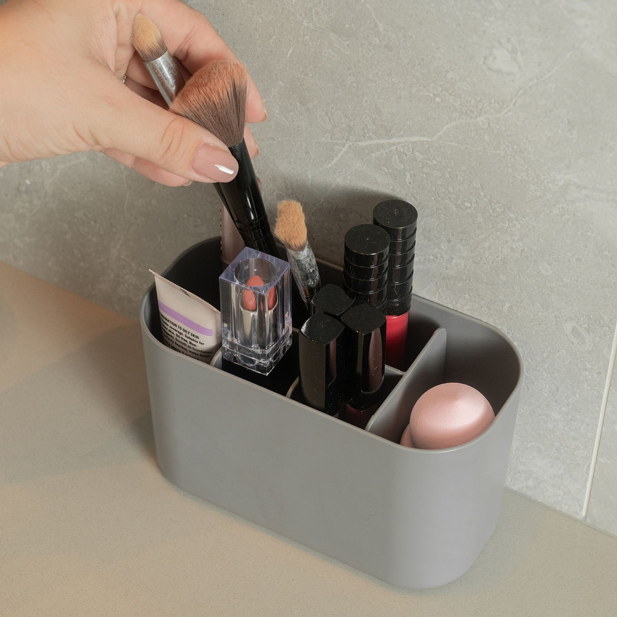 Organizador Accesorios Belleza Bold Gris