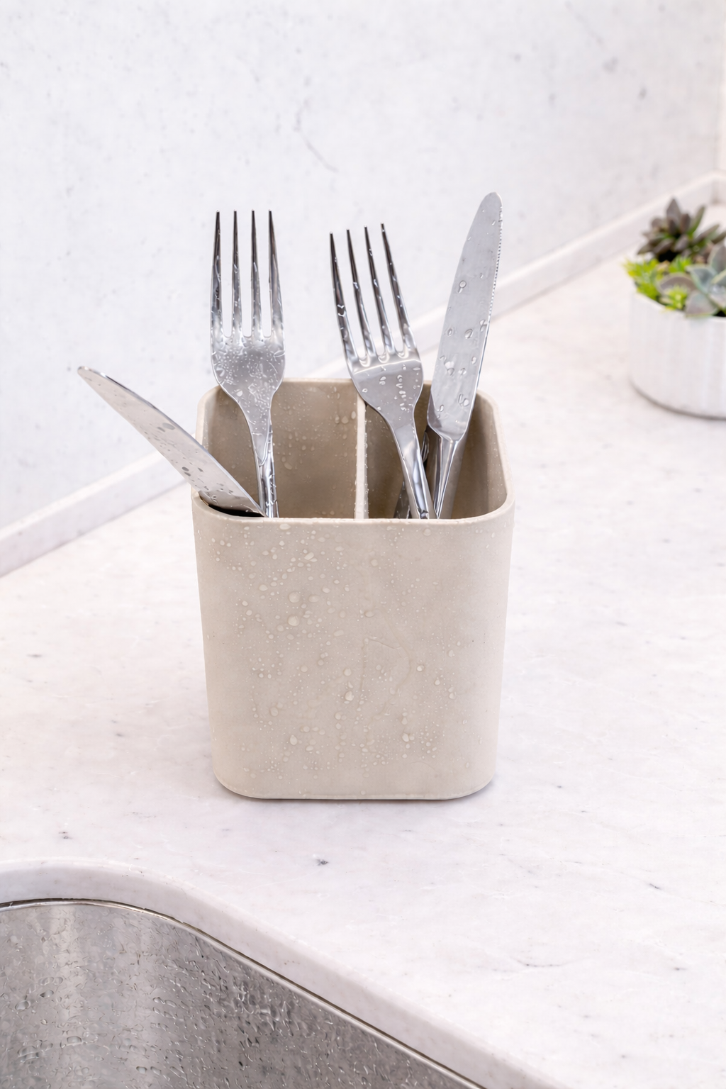 Escurridor de Cubiertos Beige