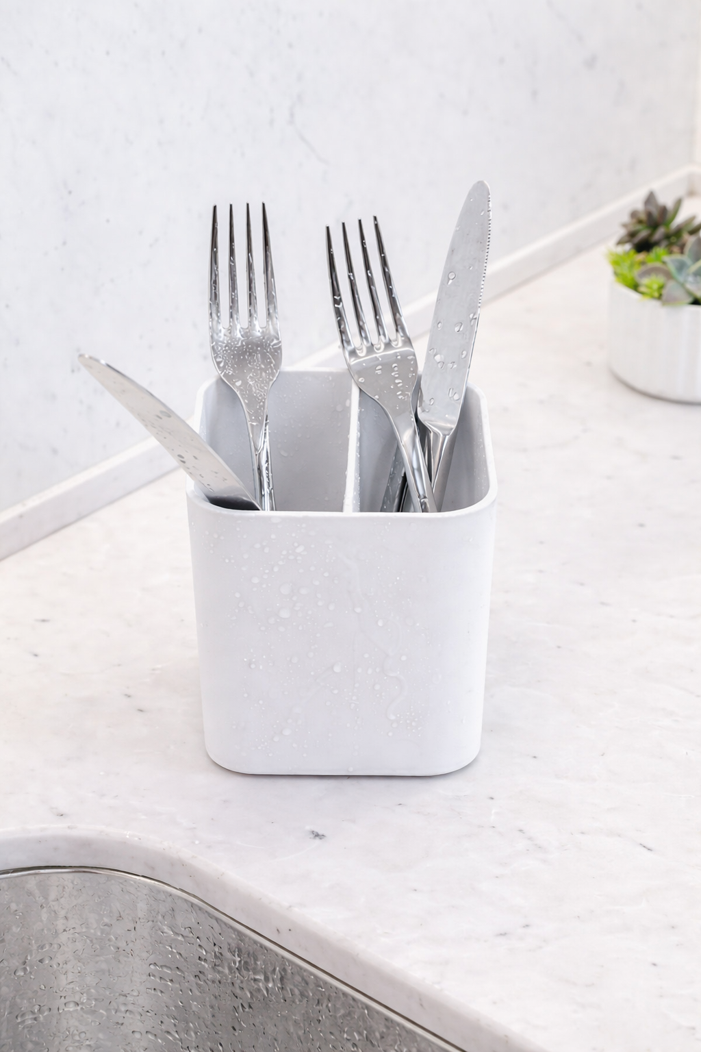 Escurridor de Cubiertos Blanco