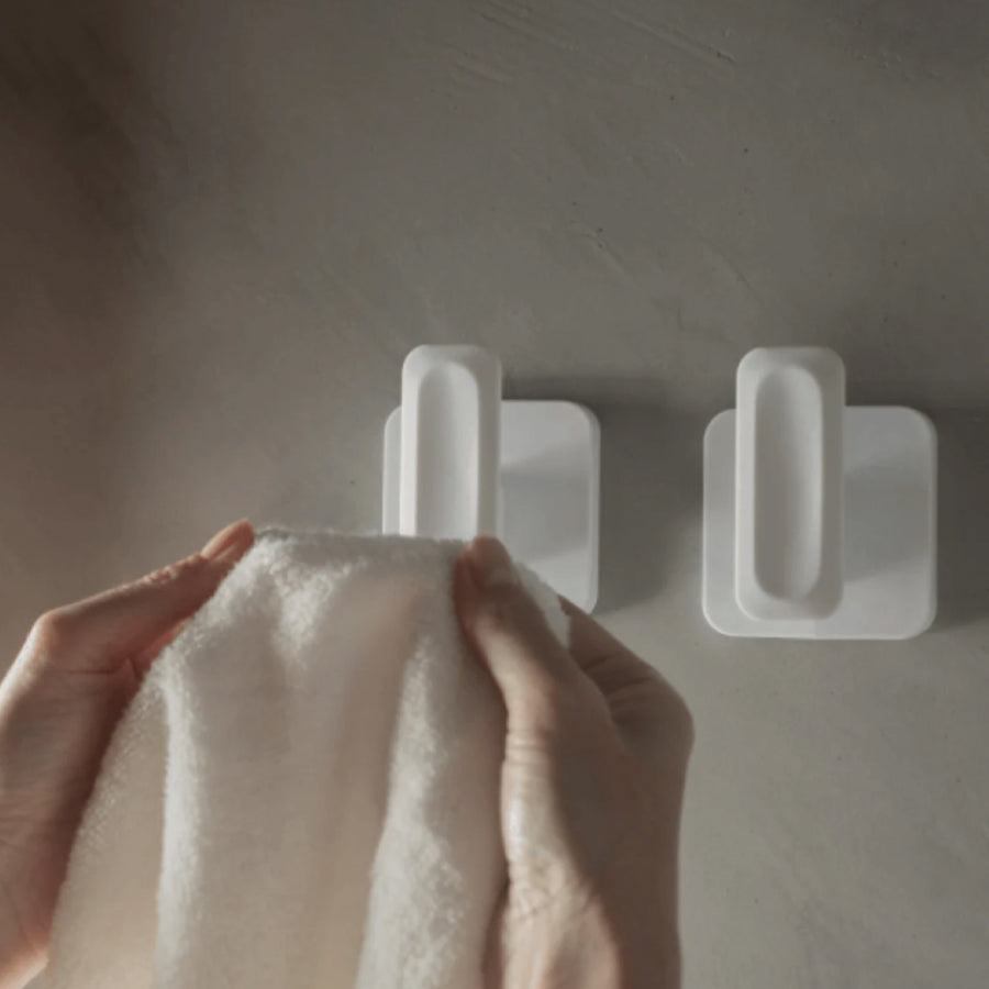 CONJUNTO GANCHOS DE PARED ELEVE BLANCO